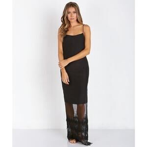 Winston White Women's Lined Santiago Dress Sleeveless Black Size Large NWT